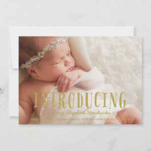Rustic Whimsy   Photo Birth Announcement