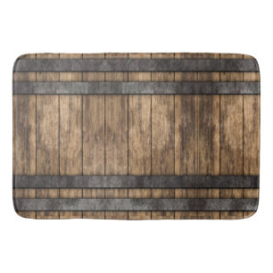 Rustic Whiskey Keg  Bath Mat