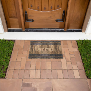 Rustic Whiskey Keg Custom Doormat