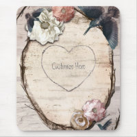 Rustic White Birch Floral & Hummingbird Elegant