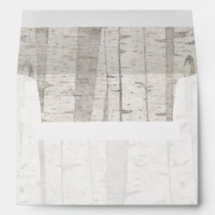 Rustic White Birch Trees Envelope