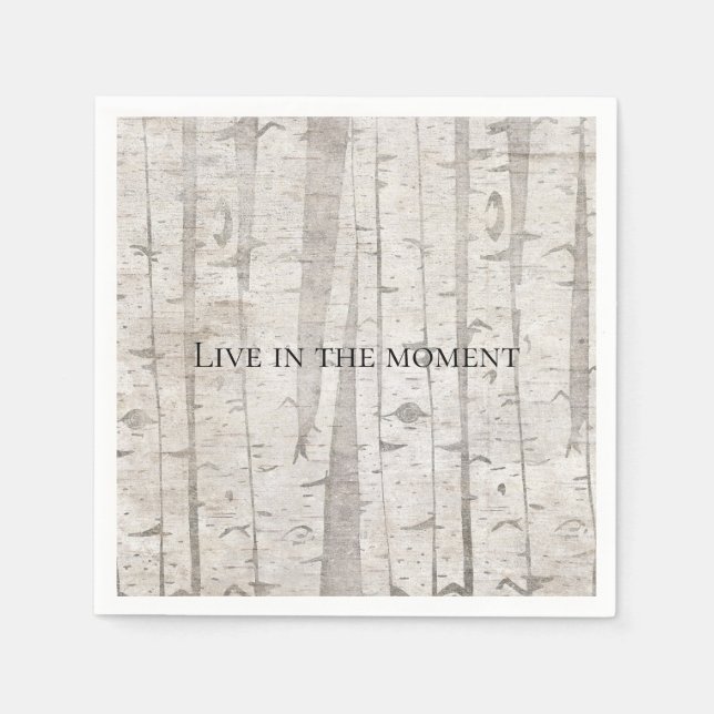 Rustic White Birch Trees Napkin (Front)