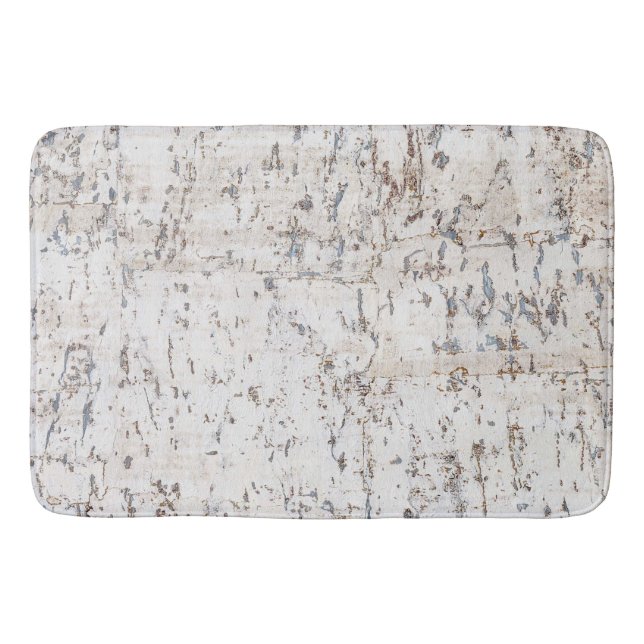 rustic white cork bath mat (Front)