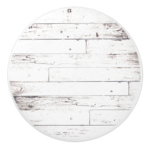 Rustic White Farmhouse Country Shabby Chic Shiplap Ceramic Knob