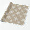 Rustic White Faux Burlap Snowflake Pattern