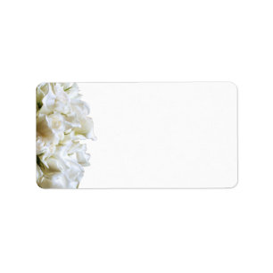 Rustic White Flowers Address Labels