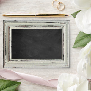 Rustic White Frame & Chalkboard Wedding Collection Envelope