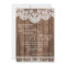Rustic White Lace and Wood Rehearsal Dinner Invite