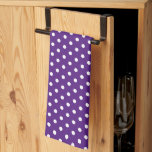 Rustic White Polka Dots Vintage Retro Royal Purple Kitchen Towel<br><div class="desc">Custom Elegant Classic Rustic White Polka Dots Template Cute Kitchen & Dining / Table & Kitchen Linens / Retro / Vintage Royal Purple Kitchen Towel.</div>