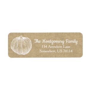 Rustic White Pumpkin Faux Burlap