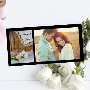 Rustic White Tulips Country Barn Wedding Thank You Card