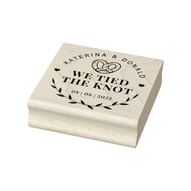 Rustic White Vintage Knot Wedding Stamp (Stamp)