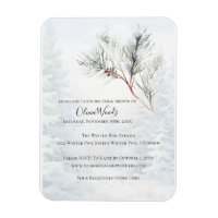 Rustic White Winter Pine Bridal Shower