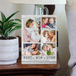 Rustic White Wood BEST MOM EVER Photo Collage Plaque<br><div class="desc">Create a rustic white wood photo collage keepsake of five photos with an editable title (sample is BEST . MOM . EVER) and a second line of text for your personal message (the sample suggests HAPPY MOTHER'SS DAY and names) in a charcoal grey classic or farmhouse type. PHOTO TIP: For...</div>