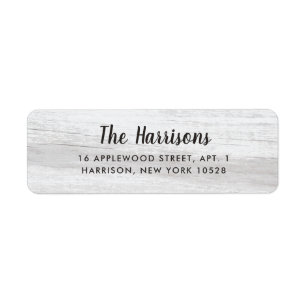 Rustic White Wood    Black Script