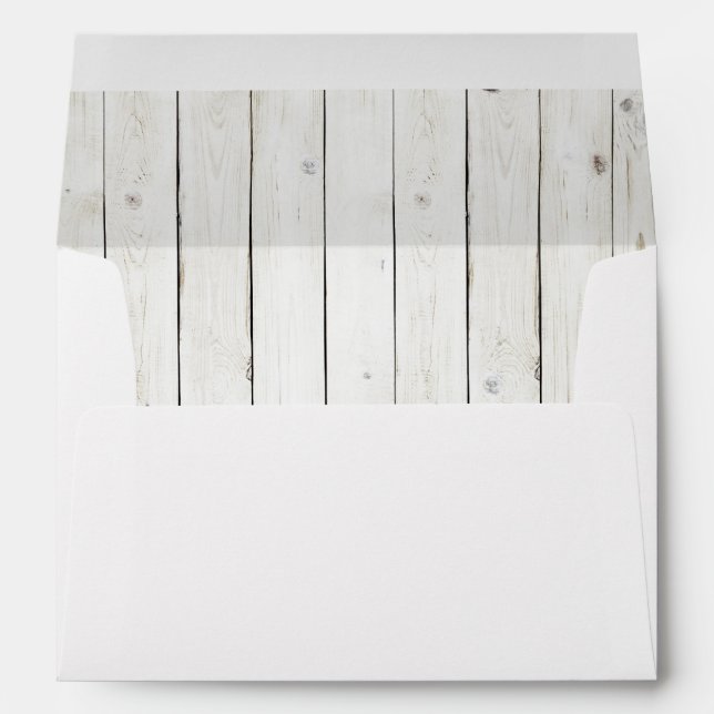 Rustic White Wood Envelope Liner (Back (Bottom))