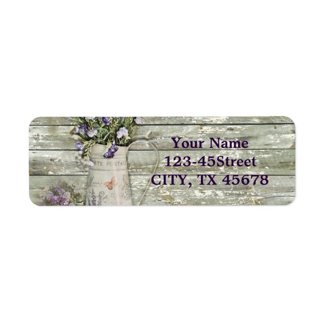 rustic whitewashed wood farmhouse lavender (Front)