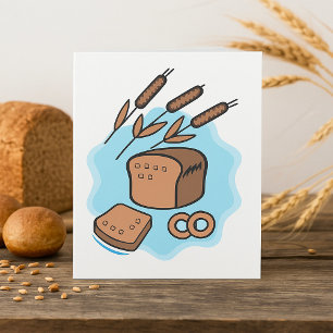 Rustic Whole Grain Bread Farmhouse Food Invitation