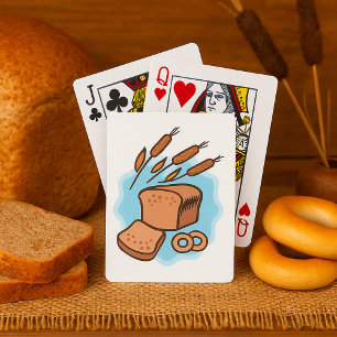 Rustic Whole Grain Bread Farmhouse Food Playing Cards