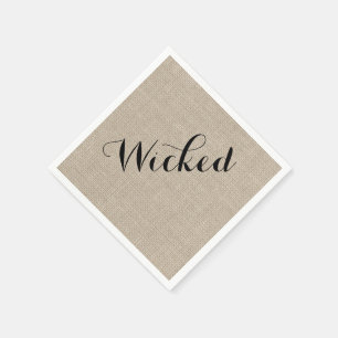 Rustic Wicked Halloween Napkin