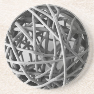 Rustic Wicker Ball Coaster