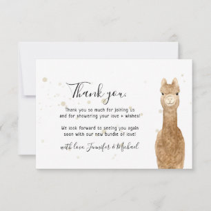 Rustic wild animal alpaca llama Thank You