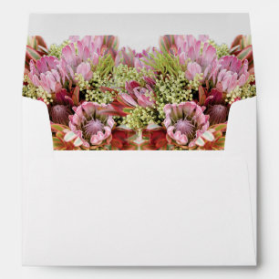 Rustic Wild Flower Bouquet 5x7 Wedding Invitation Envelope