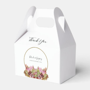Rustic Wild Flower Bouquet Wedding Favor Box