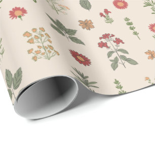 Rustic Wild Herbs Botanical Vintage Herbal Wrapping Paper