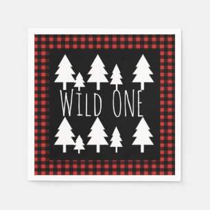 Rustic Wild One Buffalo Check Plaid Napkin