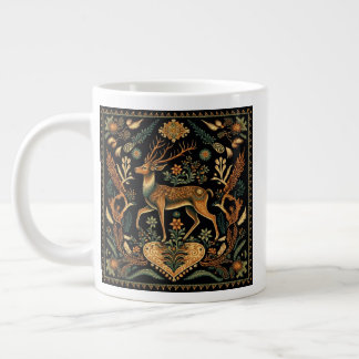 Rustic Wilderness Deer Large Coffee Mug