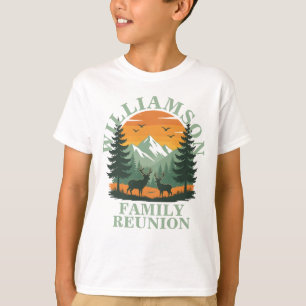 Rustic Wilderness Family Reunion Customizable Kids T-Shirt