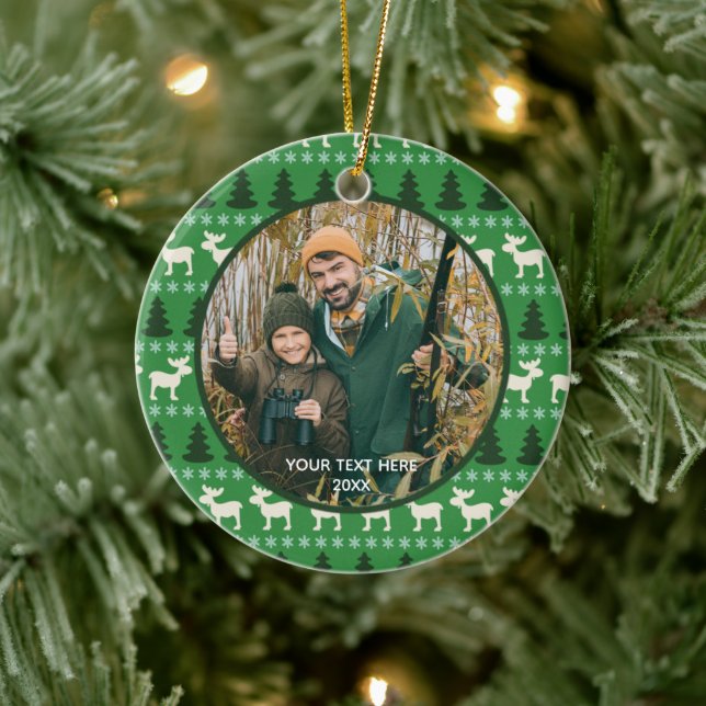 Rustic Wilderness Two Photo, Two Sided Ceramic Ornament (Tree)
