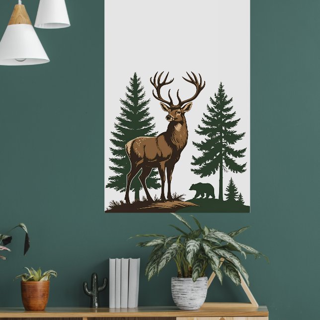 Rustic Wildflower Botanical Poster (Living Room 1)