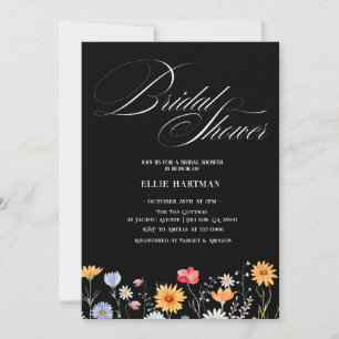 Rustic Wildflower Bridal Bash Invitation