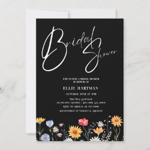 Rustic Wildflower Bridal Bash Invitation