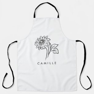 Rustic Wildflower Bridesmaid Name Apron