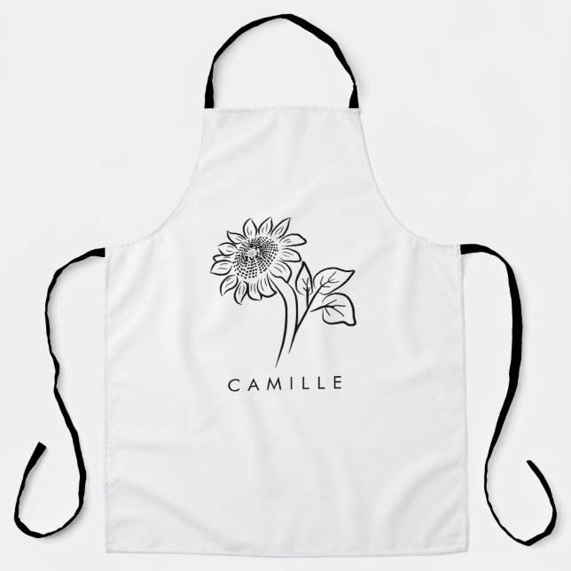 Rustic Wildflower Bridesmaid Name Apron (Front)