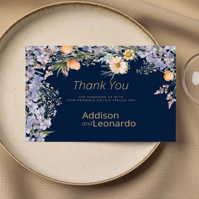 Rustic wildflower country flowers Thank You Invitation (Rustic wildflower country flowers Thank You)