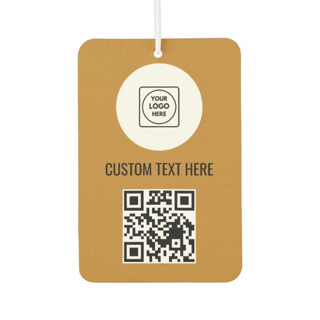 Rustic Wildflower Custom Logo QR Code Promotion Air Freshener (Front)
