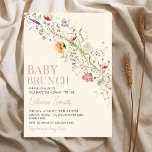 Rustic Wildflower Floral Baby Brunch Baby Shower Invitation<br><div class="desc">Rustic Wildflower Floral Baby Brunch Baby Shower Invitation</div>