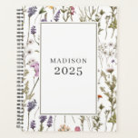 Rustic Wildflower Floral Botanical 2025 Planner<br><div class="desc">Earthy boho chic wildflower 2025 planner,  featuring a pretty watercolor illustration of wildflowers in rose pink,  lavender,  orange green hues. Inspirations of spring and new life. Pink,  green,  violet hues. Delicate botanicals. Start the new year off with the promise of spring! Weekly monthly planner.</div>