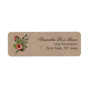 Rustic Wildflower Garden Return Address Label