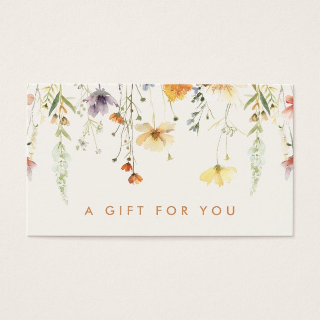 Rustic Wildflower Gift Card (Front)