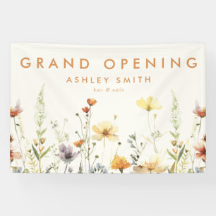 Rustic Wildflower Grand Opening Banner