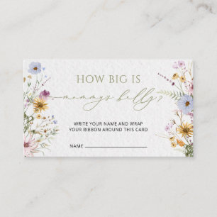 Rustic Wildflower How Big Is Mommy's Belly Enclosure Card