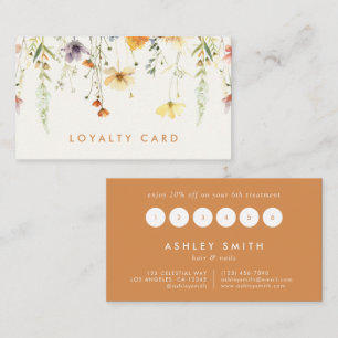 Rustic Wildflower Loyalty Card