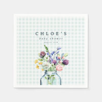 Rustic Wildflower Mason Jar Picnic Baby Shower