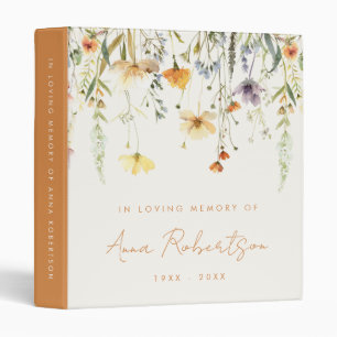 Rustic Wildflower Memorial Photo Album Binder
