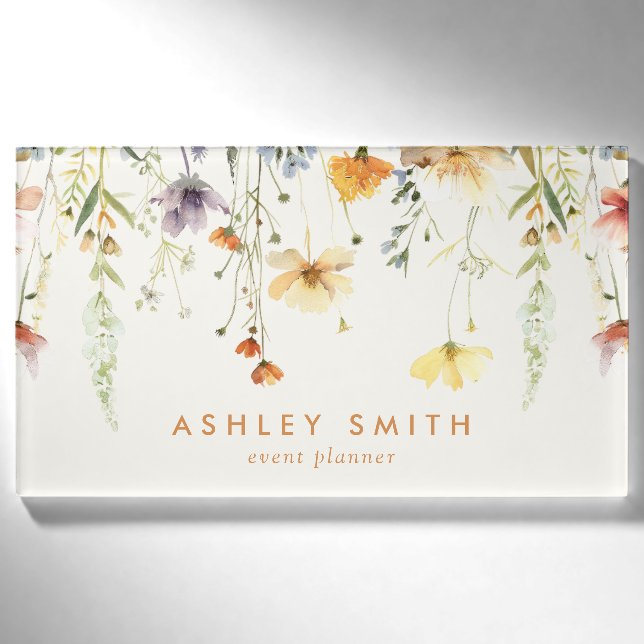 Rustic Wildflower Name Tag (Front)